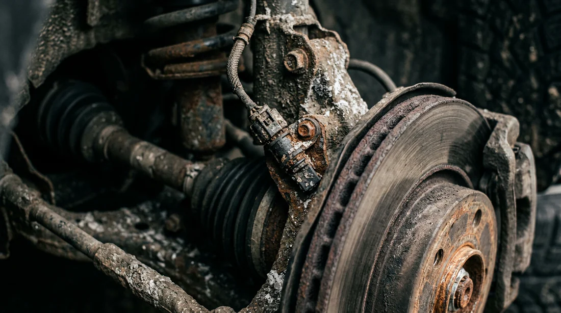 Capteur de vitesse de roue encrassé causant une panne ESP