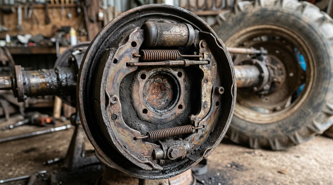 Ensemble d'outils professionnels pour la réparation mécanique agricole.