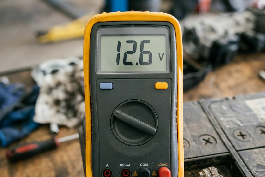 Infographie des valeurs de tension de batterie en français