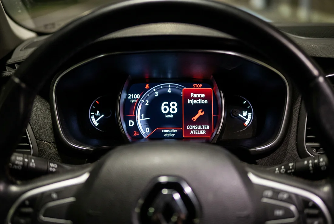 Schéma du circuit de carburant d'un moteur diesel Renault