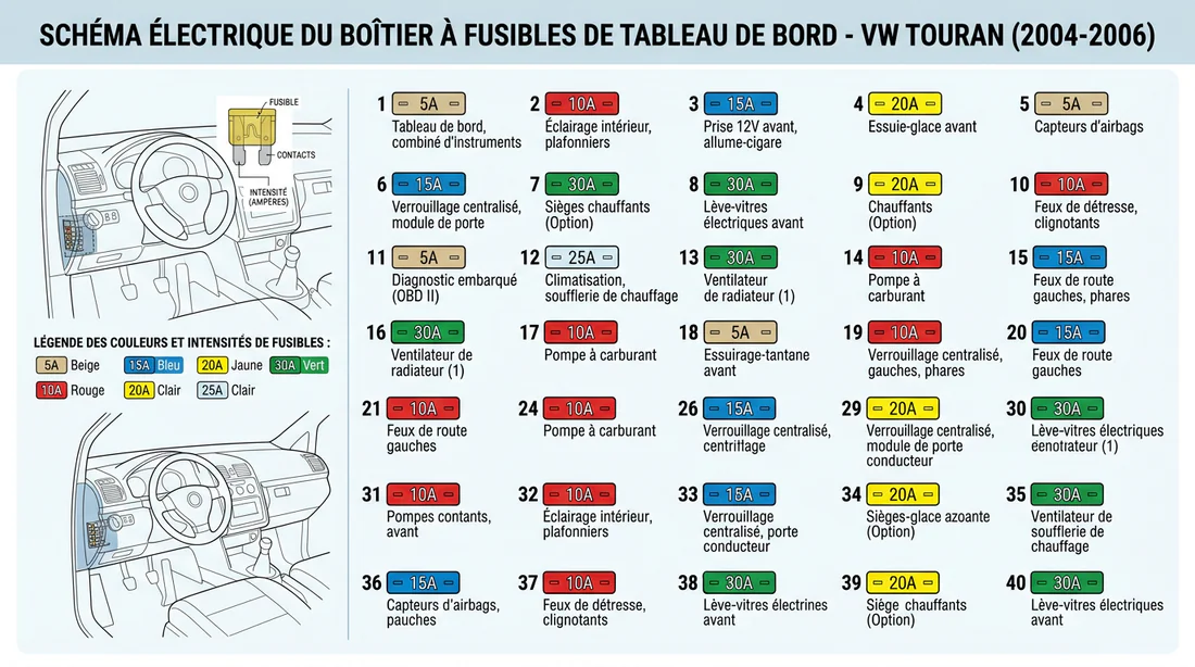 Comment changer un fusible sur un VW Touran.