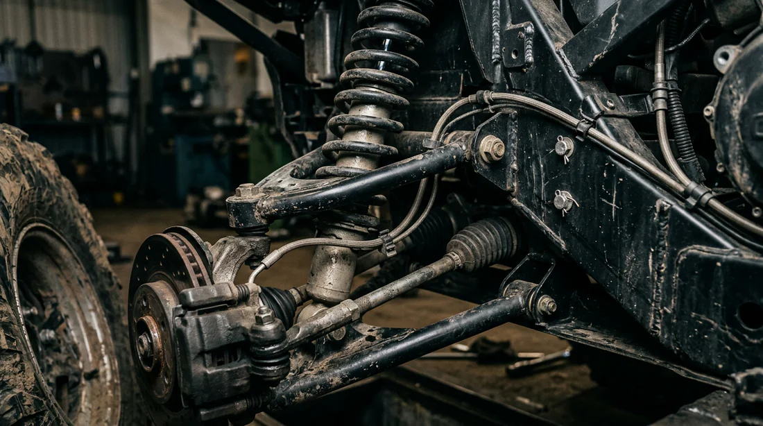 Détails de la suspension et du châssis du CFMOTO 850