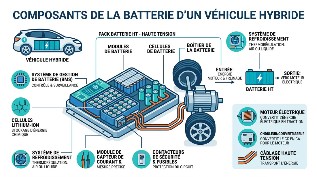 Infographie du fonctionnement hybride Audi Q5