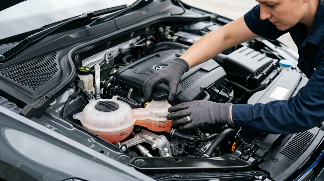 Vérification du liquide de refroidissement sur Peugeot 308