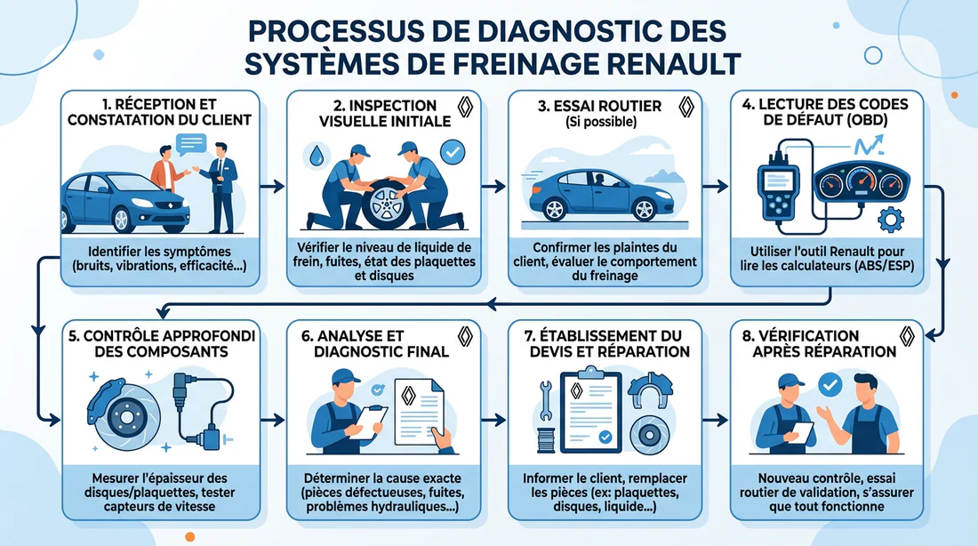 Infographie diagnostic freinage Renault