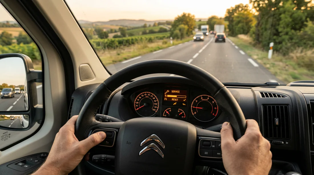 Réinitialisation du compteur de vidange et voyant d'huile sur le tableau de bord Citroën Jumper 3