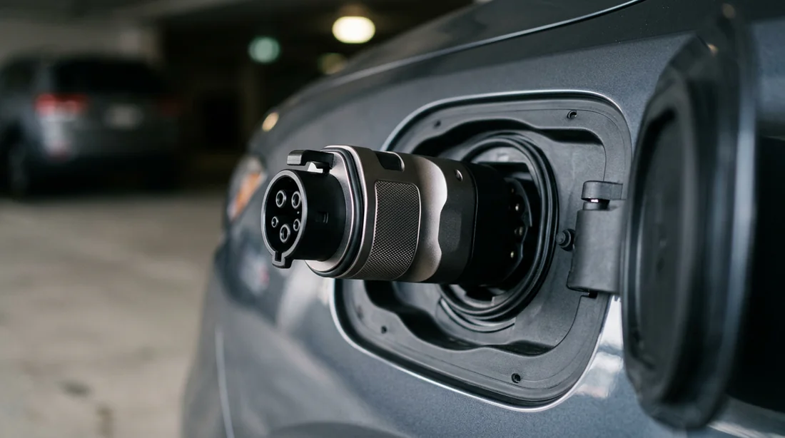 Adaptateur pour borne de recharge voiture électrique Type 1 vers Type 2.
