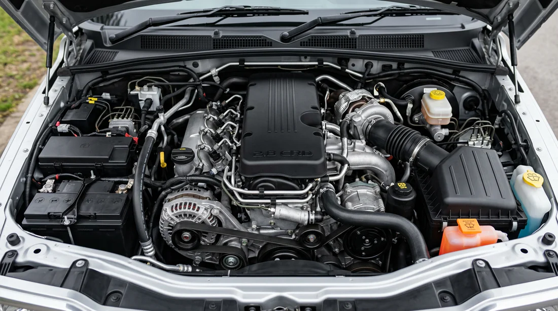 Moteur diesel 2.8 CRD du Jeep Cherokee KK sous le capot
